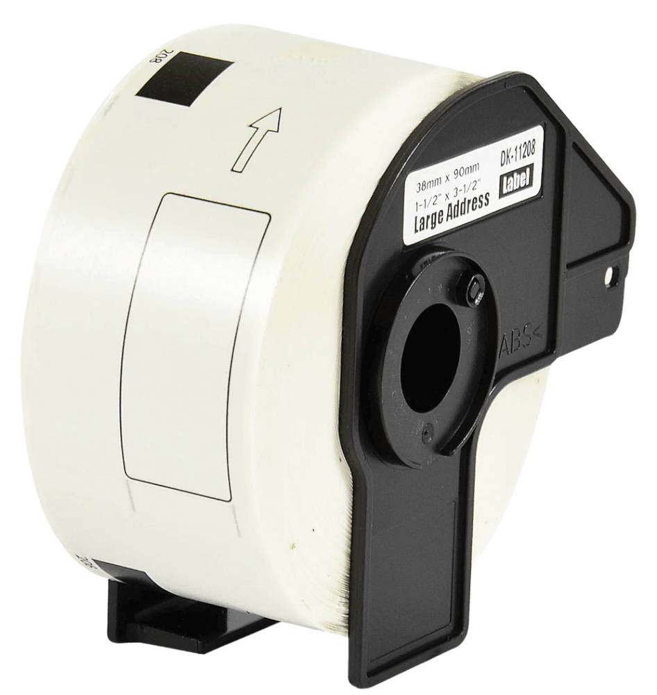 Brother DK11208 Hvid 38 x 90 mm, 400 stk. adresseetiket - Kompatibel