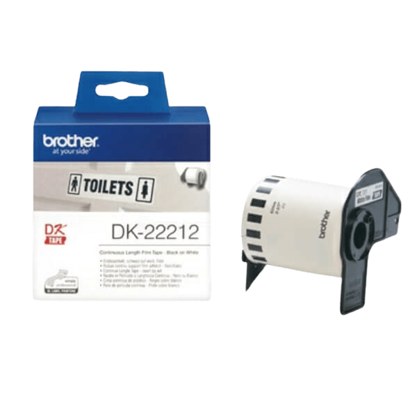 Brother DK22212 Hvid 62mm x 15,24m tape - Original