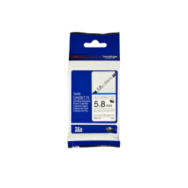 Brother HSE211 Sort tekst / Hvid tape 5,8 mm x 1,5 m tape - Original