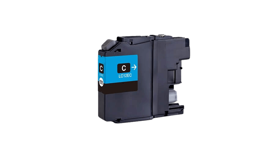 Brother LC12EC cyan blækpatron - Kompatibel