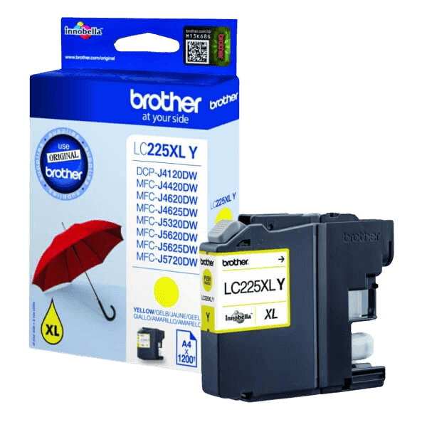 Brother LC225Y gul XL blækpatron - Original