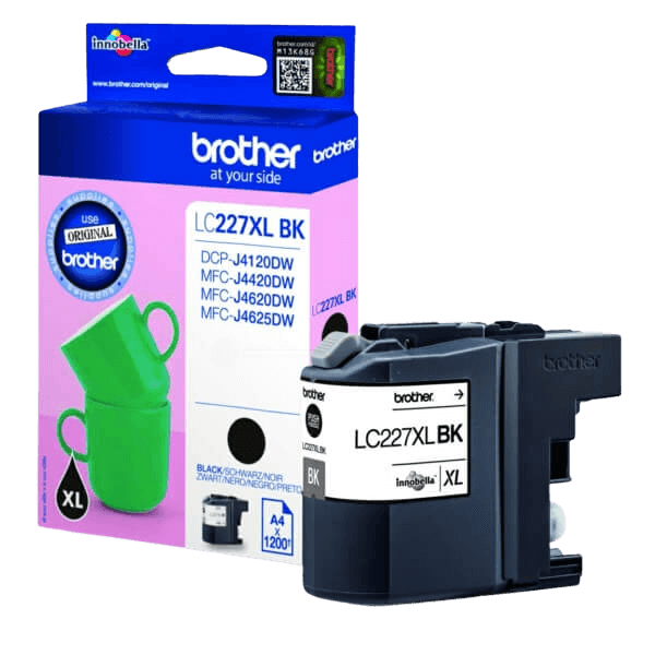 Brother LC227BK sort XL blækpatron - Original