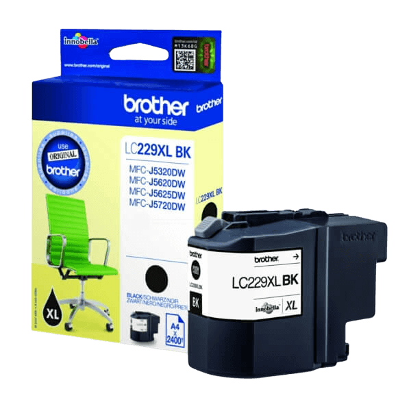 Brother LC229BK sort XL blækpatron - Original