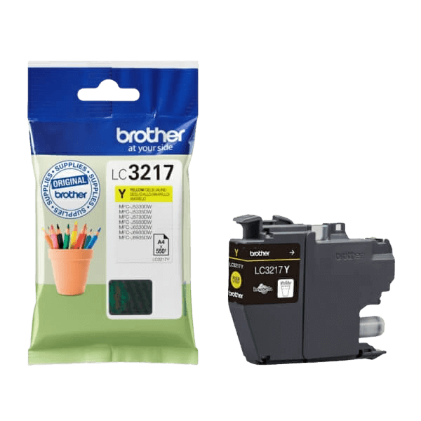 Brother LC3217Y gul blækpatron - Original