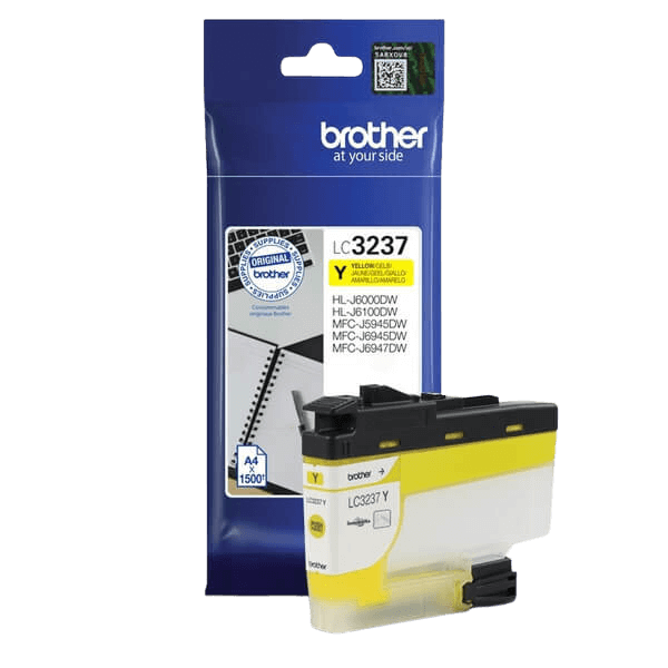 Brother LC3237Y gul blækpatron - Original