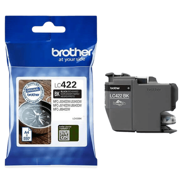 Brother LC422BK sort blækpatron - Original