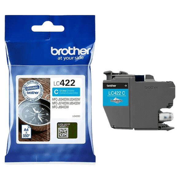 Brother LC422C cyan blækpatron - Original