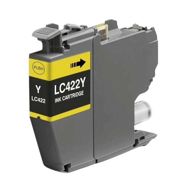 Brother LC422Y gul blækpatron - Kompatibel