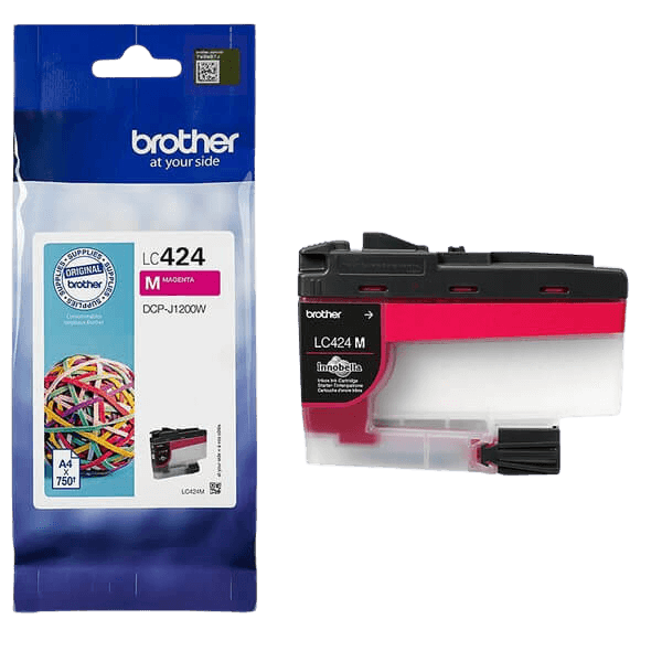 Brother LC424M magenta blækpatron - Original