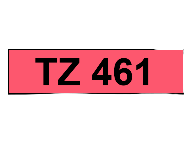 Brother TZe-461 Sort tekst / Rød tape 36 mm x 8 m tape - Kompatibel