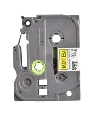 Brother TZe-fx621 Sort tekst / Gul tape 9 mm x 8 m tape - Kompatibel