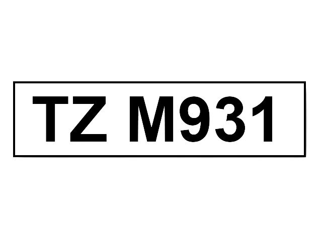 Brother TZe-M931 Sort tekst / Sølv tape 12 mm x 8 m tape - Kompatibel