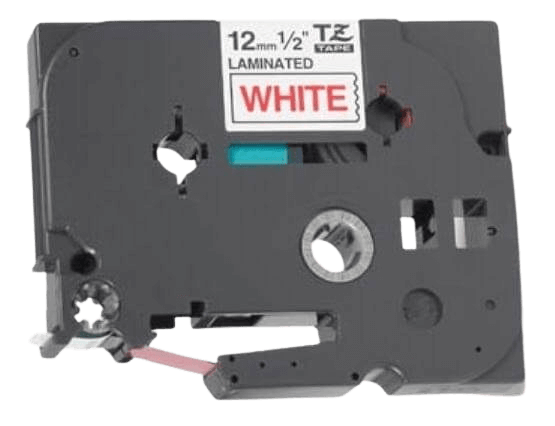 Brother TZe232 Rød tekst / Hvid tape 12 mm x 8 m tape - Kompatibel