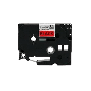 Brother TZe441 Sort tekst / Rød tape 18 mm x 8 m tape - Kompatibel