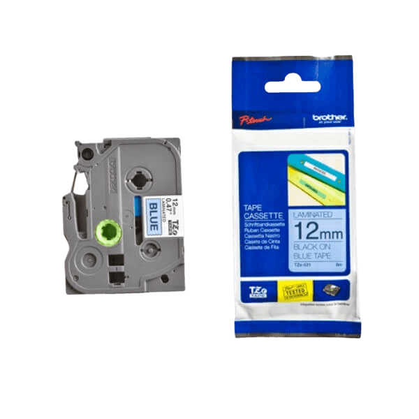 Brother TZe531 Sort Tekst / Blå Tape 12 mm x 8 m tape - Original