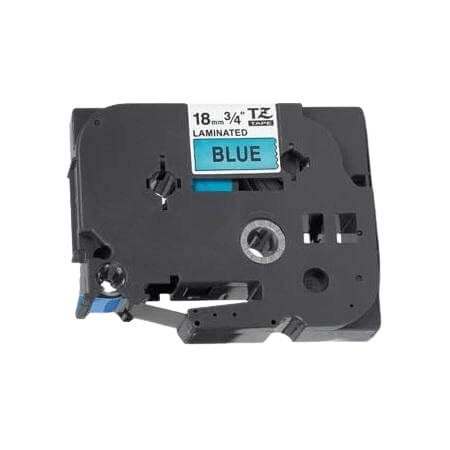 Brother TZe541 Sort Tekst / Blå Tape 18 mm x 8 m tape - Kompatibel