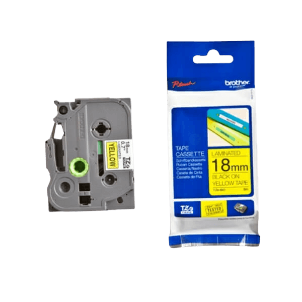Brother TZe641 Sort tekst / Gul tape 18 mm x 8 m tape - Original