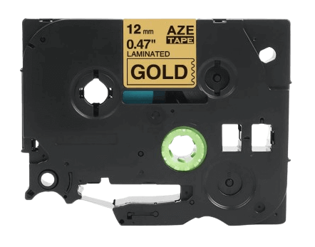 Brother TZEPR831 Sort tekst / Guld tape 12 mm x 8 m tape - Kompatibel