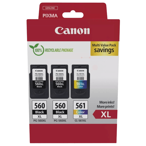 Canon 2x PG-560XL + CL-561XL / 3712C009 XL rabatpakke - Original