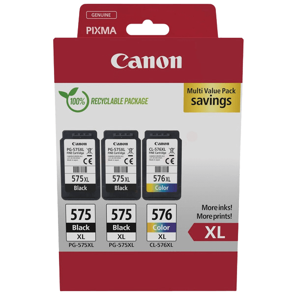 Canon 2x PG-575XL + CL-576XL / 5437C004 XL rabatpakke - Original