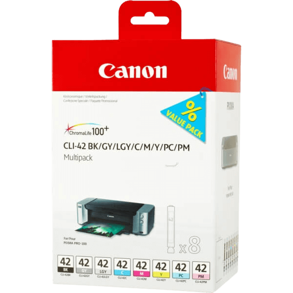 Canon CLI-42 / 6384B010 XL rabatpakke - Original