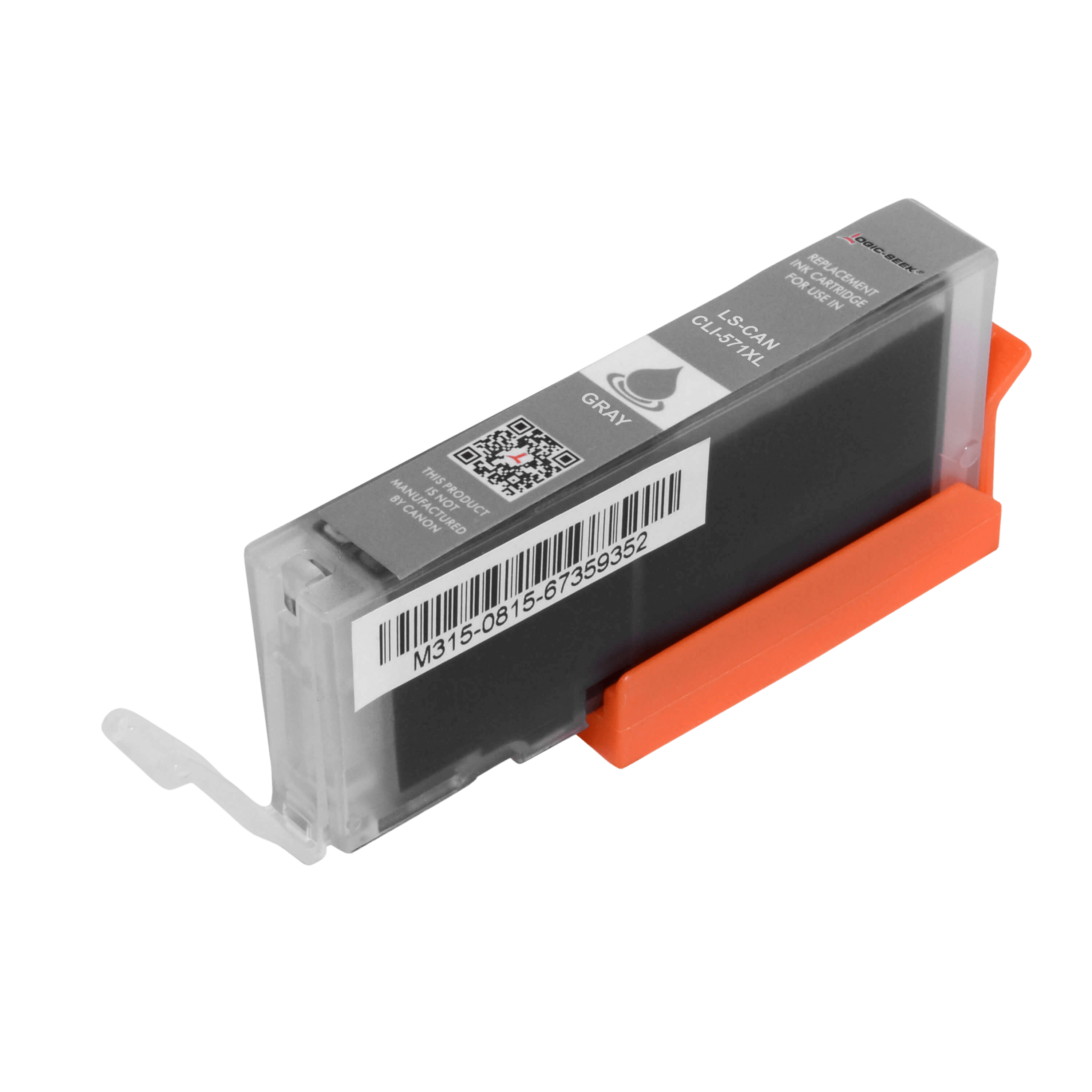 Canon CLI-571GY / 0335C001 grå XL blækpatron - Kompatibel
