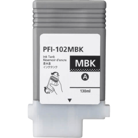 Canon PFI102MBK / 0894B001 mat sort blækpatron - Kompatibel