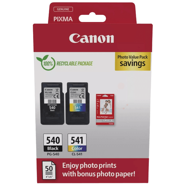 Canon PG-540 + CL-541 + Papir / 5225B013 rabatpakke - Original
