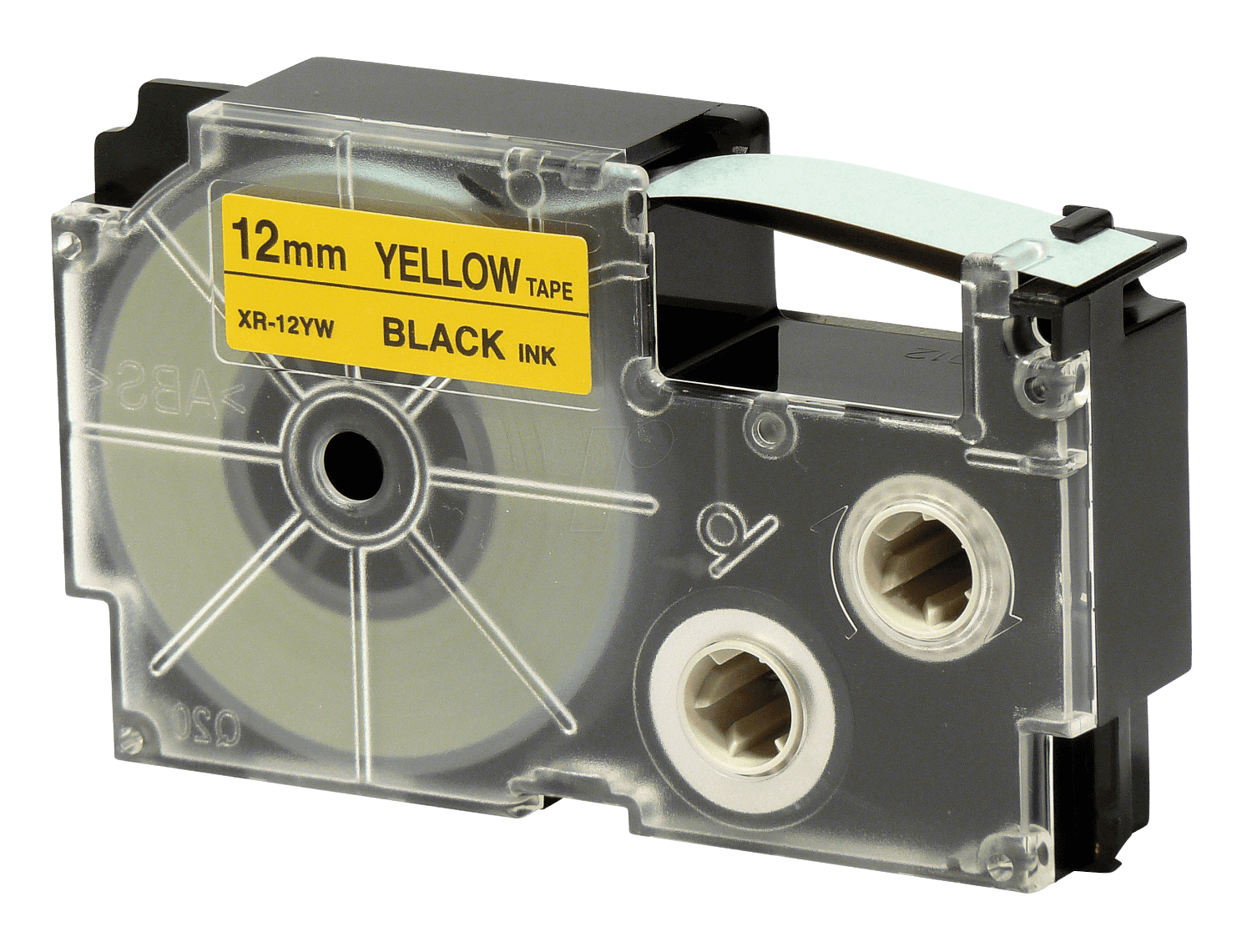 Casio XR-12YW Sort tekst / Gul tape 12 mm x 8 m tape - Kompatibel