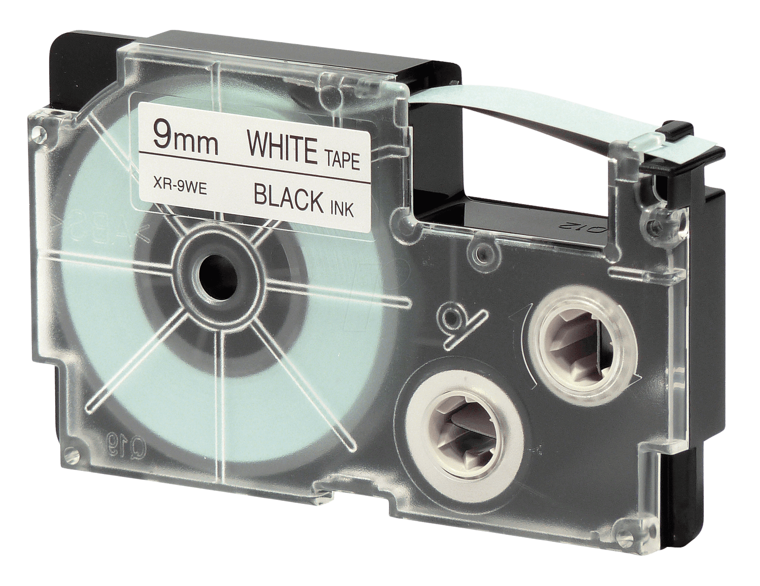 Casio XR-9WE Sort tekst / Hvid tape 9 mm x 8 m tape - Kompatibel