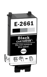 Epson 266 / C13T26614010 sort blækpatron - Kompatibel