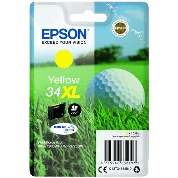 Epson 34 / C13T34744010 gul XL blækpatron - Original