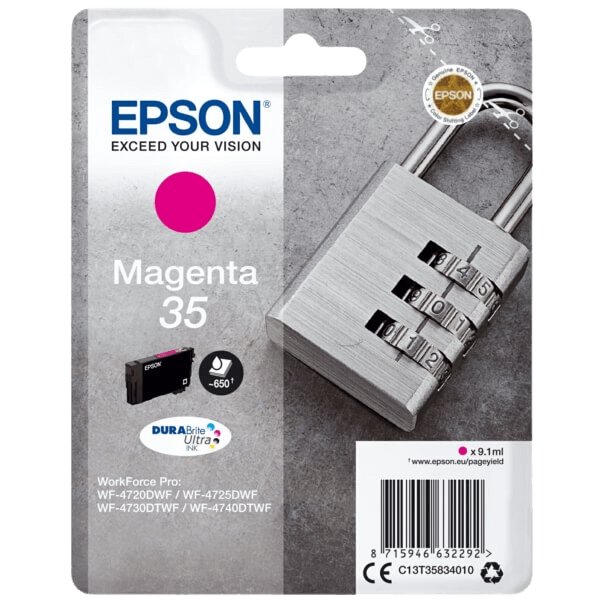 Epson 35 / C13T35834010 magenta blækpatron - Original