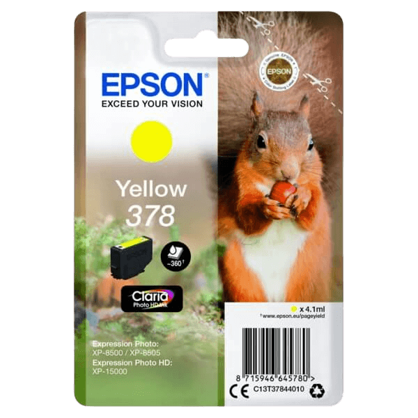 Epson 378 / C13T37844010 gul blækpatron - Original