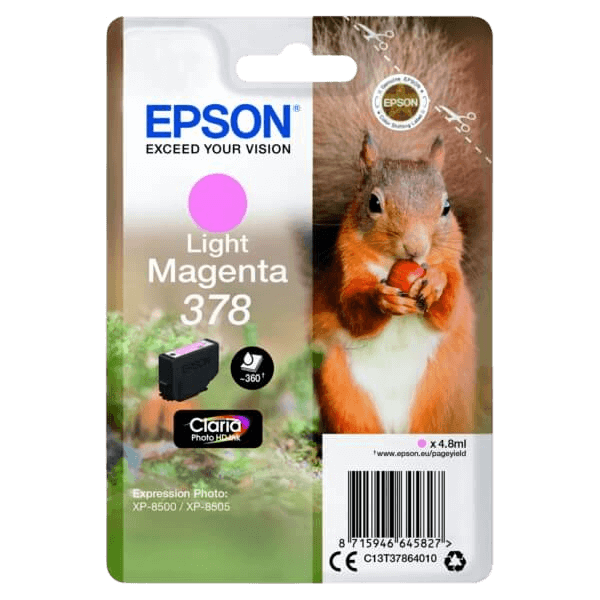 Epson 378 / C13T37864010 lys magenta blækpatron - Original