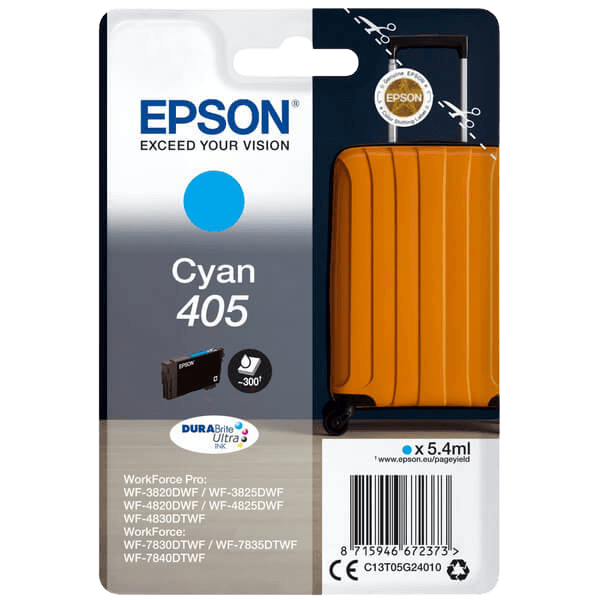 Epson 405 / C13T05G24010 cyan blækpatron - Original