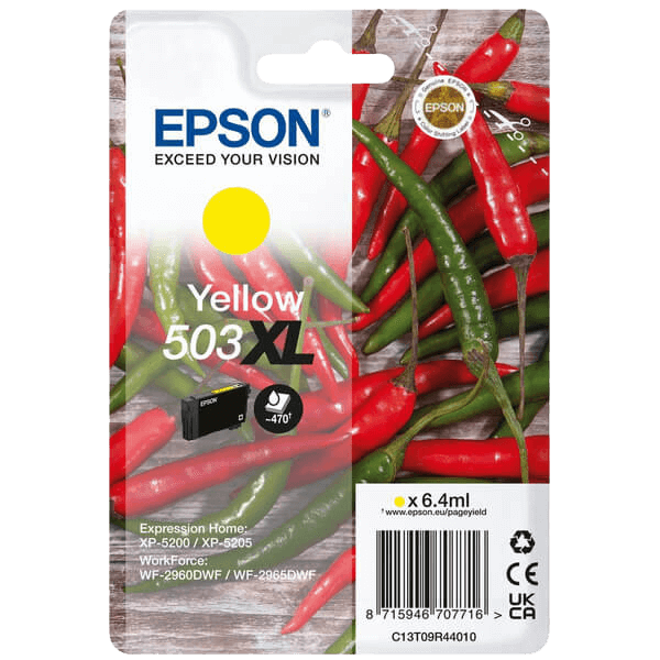 Epson 503XLY / C13T09R44010 gul XL blækpatron - Original