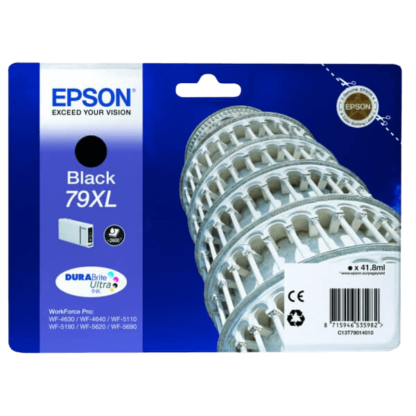 Epson 79 / C13T79014010 sort XL blækpatron - Original