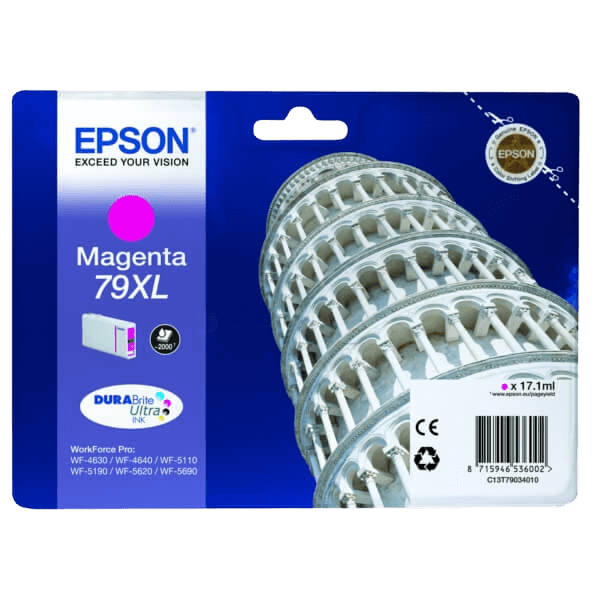 Epson 79 / C13T79034010 magenta XL blækpatron - Original