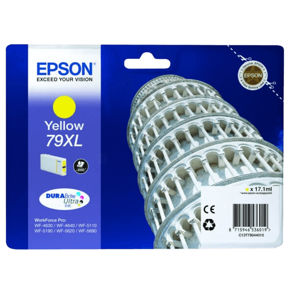 Epson 79 / C13T79044010 gul XL blækpatron - Original