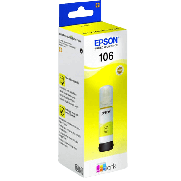Epson 106 / C13T00R440 gul Blæk refill - Original