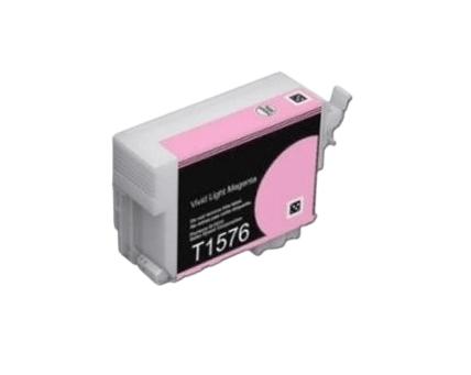 Epson T1576 / C13T15764010 lys magenta blækpatron - Kompatibel