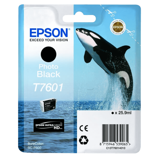Epson T7601 / C13T76014010 foto sort blækpatron - Original