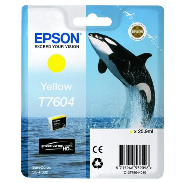 Epson T7604 / C13T76044010 gul blækpatron - Original