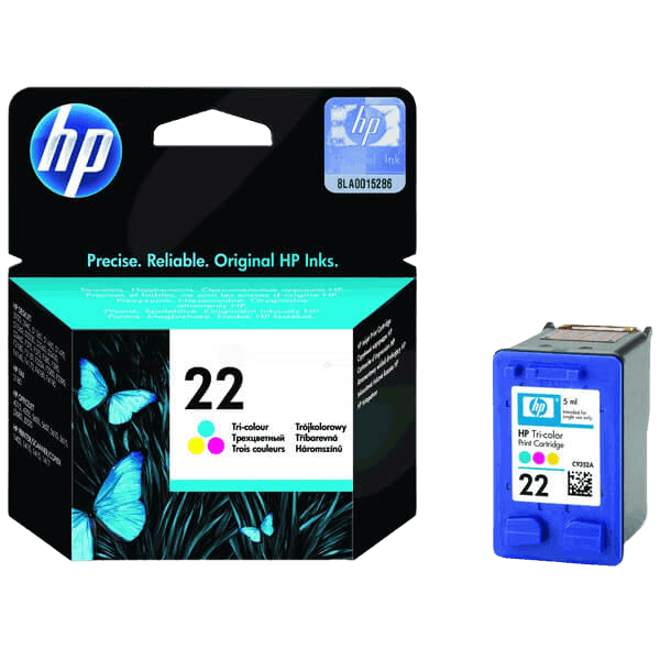 HP 22 / C9352AE 3 farver i én blækpatron - Original