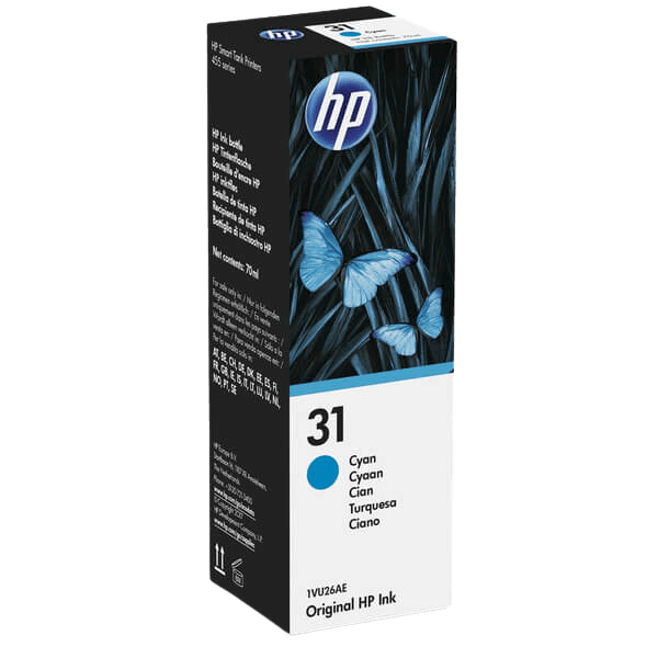 HP 31 / 1VU26AE cyan Blæk refill - Original