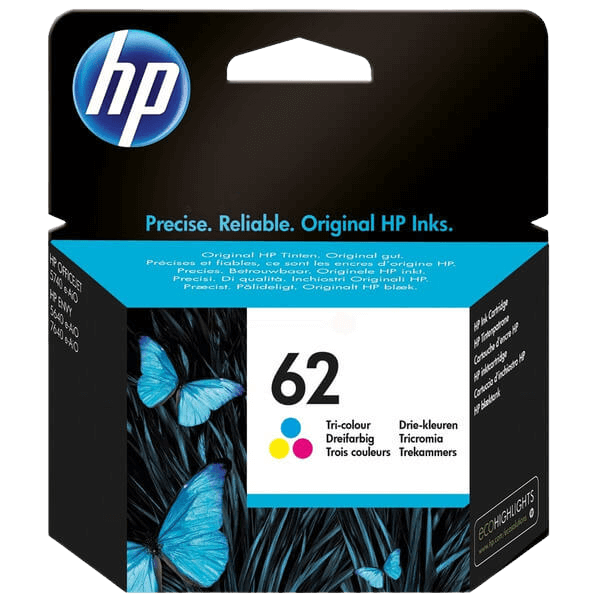 HP 62 / C2P06AE 3 farver i én blækpatron - Original