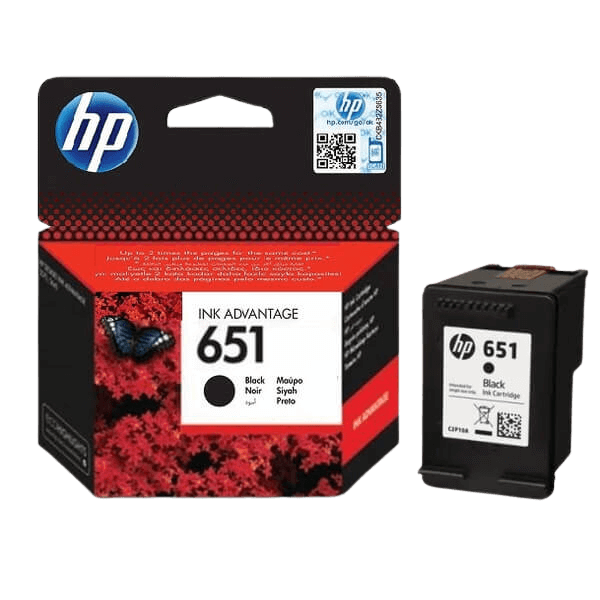 HP 651 / C2P10AE sort blækpatron - Original