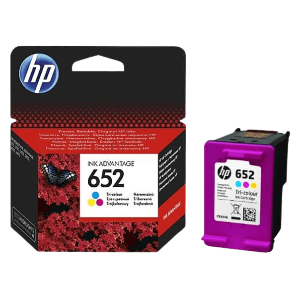 HP 652 / F6V24AE 3 farver i én blækpatron - Original