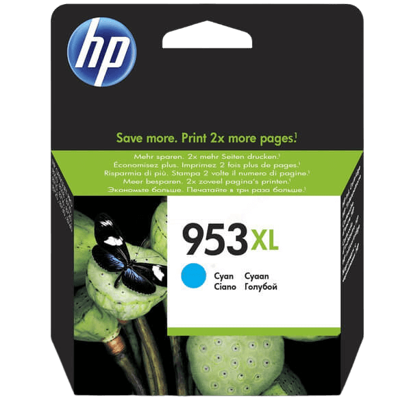 HP 953 / F6U16AE cyan XL blækpatron - Original